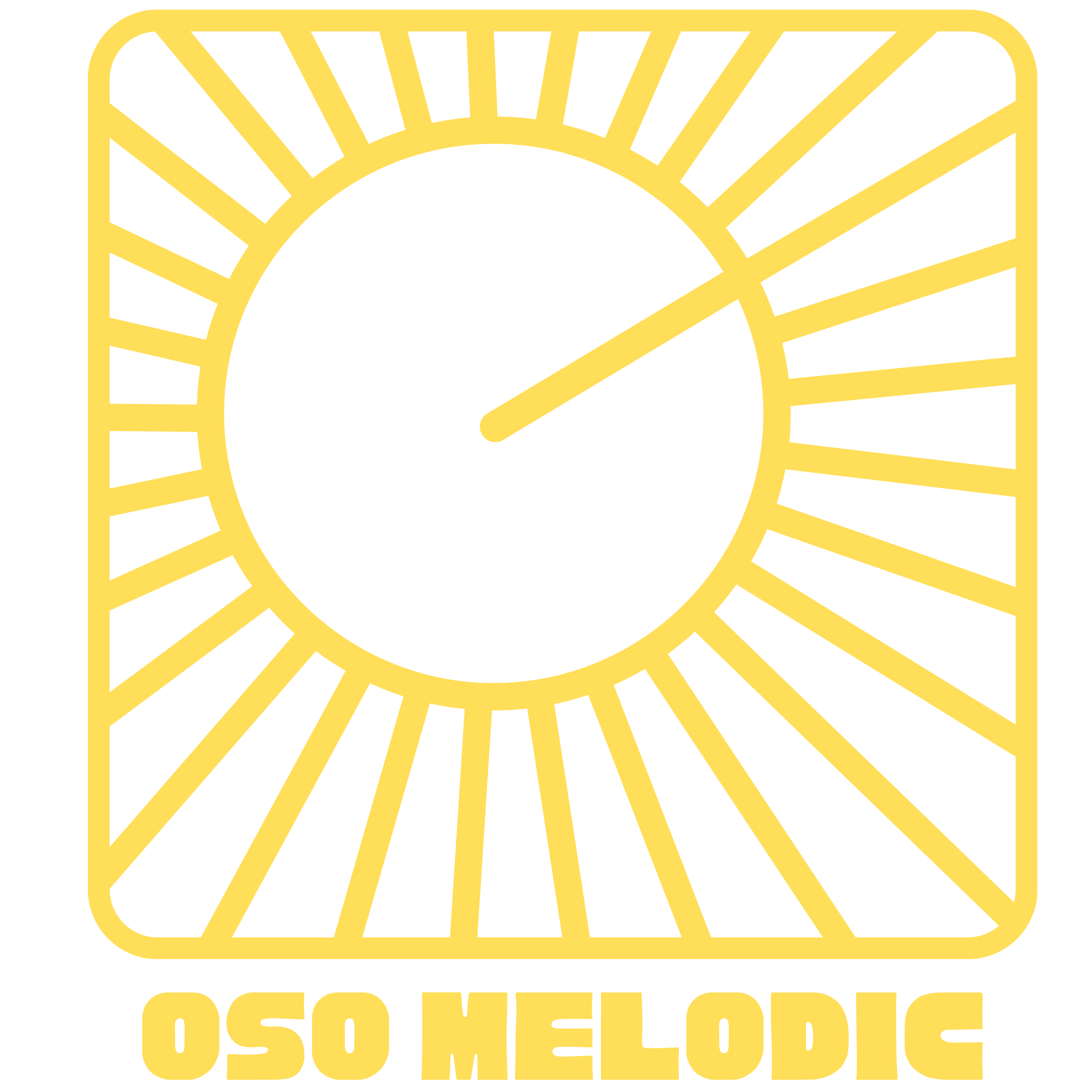 Oso Melodic yellow sunburst logo